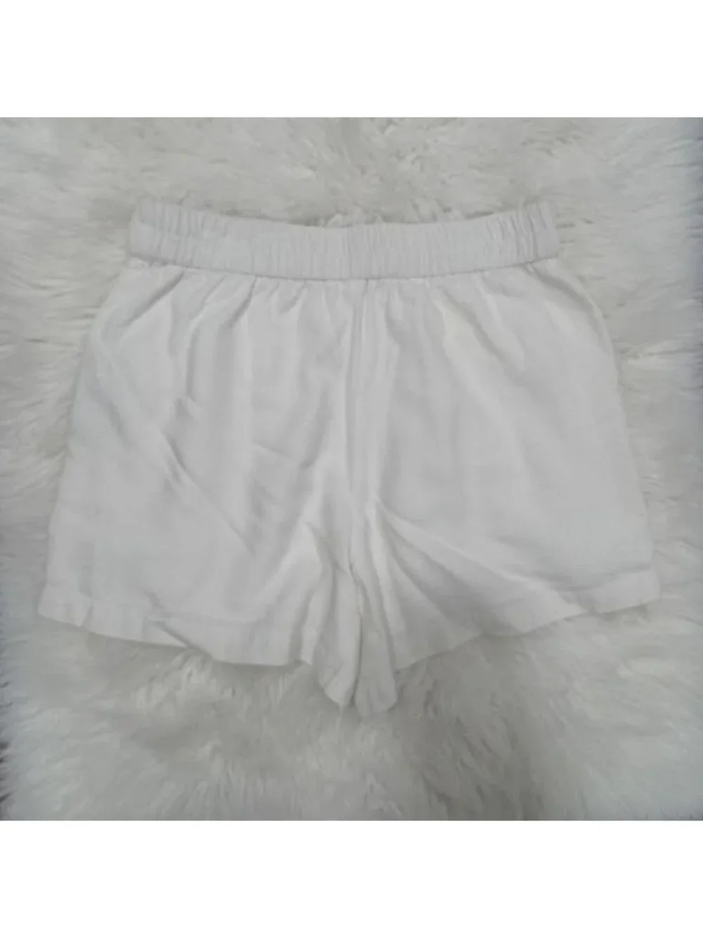 Abercrombie & Fitch White Linen Womens Casual Shorts Size Small - Picture 5 of 11
